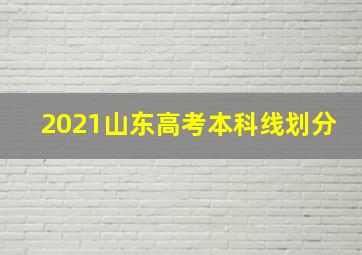 2021山东高考本科线划分