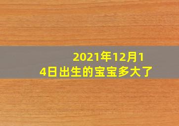 2021年12月14日出生的宝宝多大了