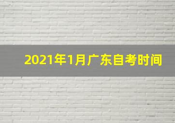 2021年1月广东自考时间