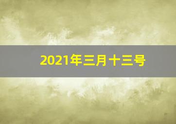 2021年三月十三号