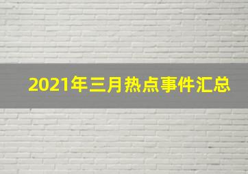 2021年三月热点事件汇总