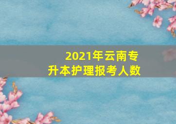 2021年云南专升本护理报考人数