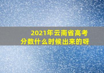 2021年云南省高考分数什么时候出来的呀