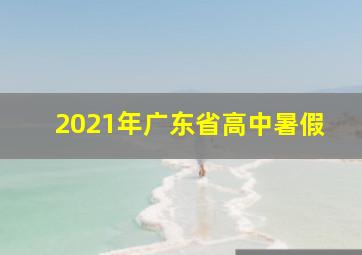 2021年广东省高中暑假