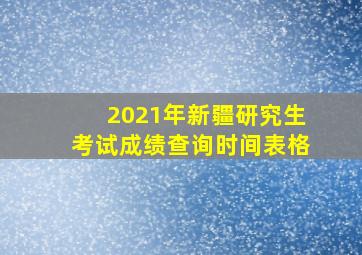 2021年新疆研究生考试成绩查询时间表格