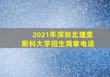 2021年深圳北理莫斯科大学招生简章电话