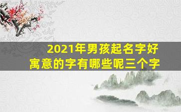 2021年男孩起名字好寓意的字有哪些呢三个字