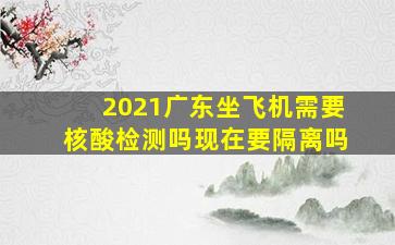 2021广东坐飞机需要核酸检测吗现在要隔离吗