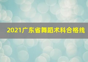 2021广东省舞蹈术科合格线