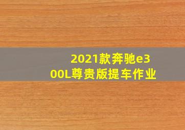 2021款奔驰e300L尊贵版提车作业