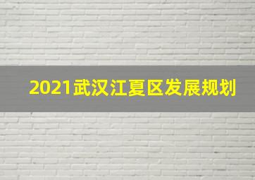 2021武汉江夏区发展规划