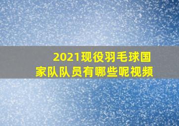 2021现役羽毛球国家队队员有哪些呢视频