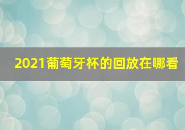 2021葡萄牙杯的回放在哪看