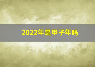 2022年是甲子年吗