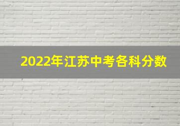 2022年江苏中考各科分数