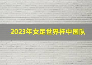 2023年女足世界杯中国队