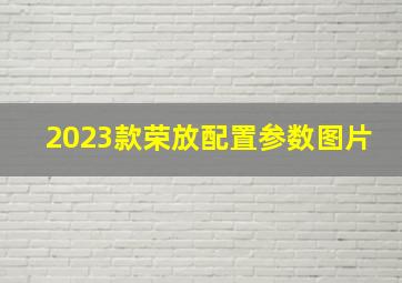 2023款荣放配置参数图片