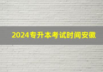 2024专升本考试时间安徽