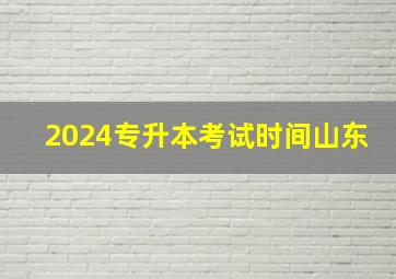 2024专升本考试时间山东