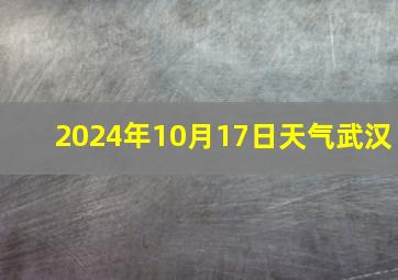 2024年10月17日天气武汉