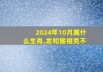 2024年10月属什么生肖,龙和猴相克不