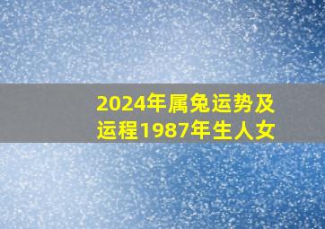 2024年属兔运势及运程1987年生人女