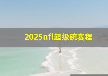 2025nfl超级碗赛程