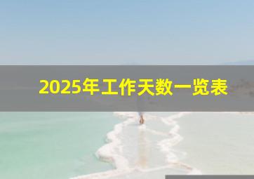 2025年工作天数一览表