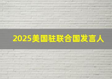 2025美国驻联合国发言人