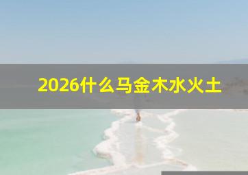 2026什么马金木水火土