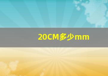 20CM多少mm