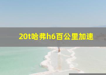 20t哈弗h6百公里加速