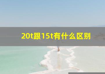 20t跟15t有什么区别