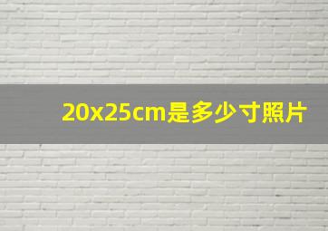 20x25cm是多少寸照片