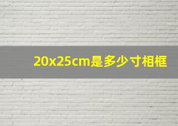 20x25cm是多少寸相框