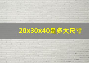 20x30x40是多大尺寸