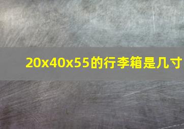 20x40x55的行李箱是几寸