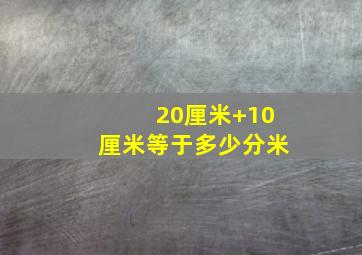 20厘米+10厘米等于多少分米