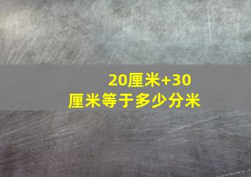 20厘米+30厘米等于多少分米