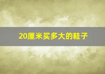 20厘米买多大的鞋子