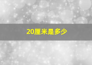 20厘米是多少