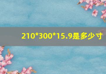 210*300*15.9是多少寸