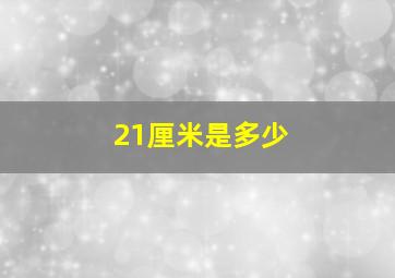 21厘米是多少