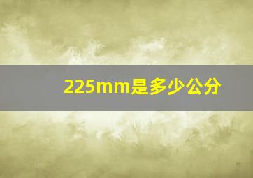 225mm是多少公分