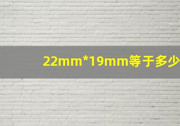 22mm*19mm等于多少