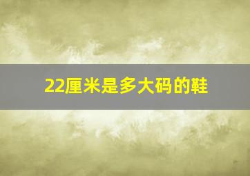 22厘米是多大码的鞋