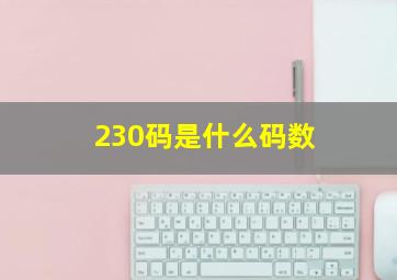 230码是什么码数