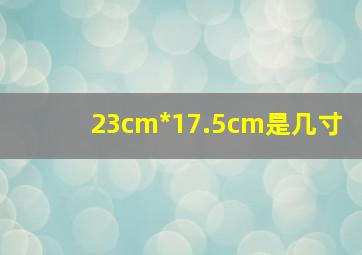 23cm*17.5cm是几寸