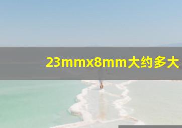 23mmx8mm大约多大