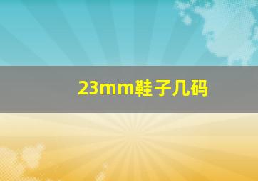 23mm鞋子几码